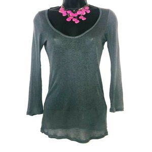 Etoile Isabel Marant V Neck 3/4 Sleeve T Shirt Med